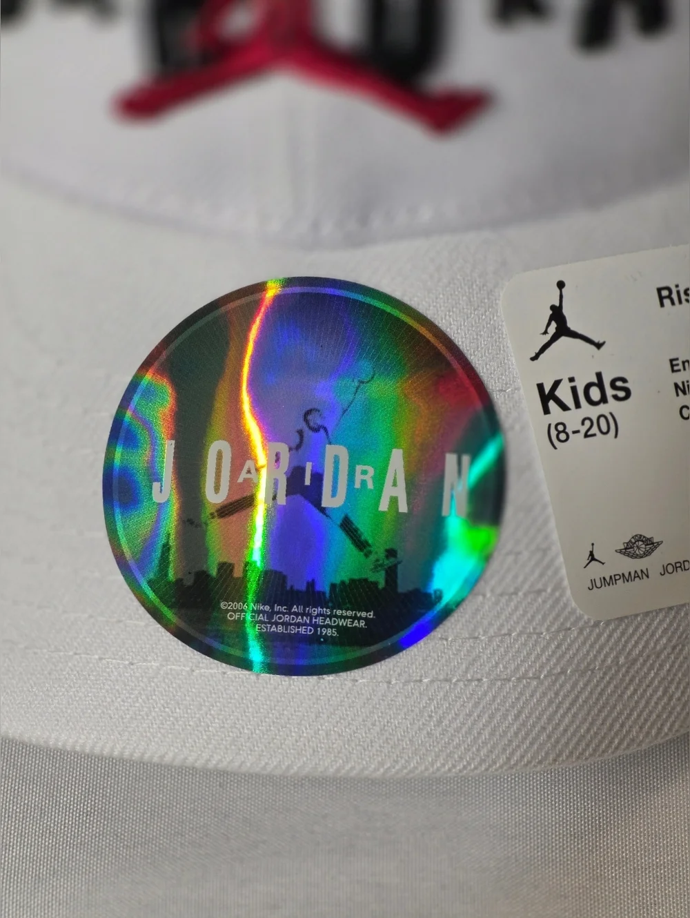 Jordan Official Jumpman Headwear Kids 8-20 Rise Hat With Embroidered Logo